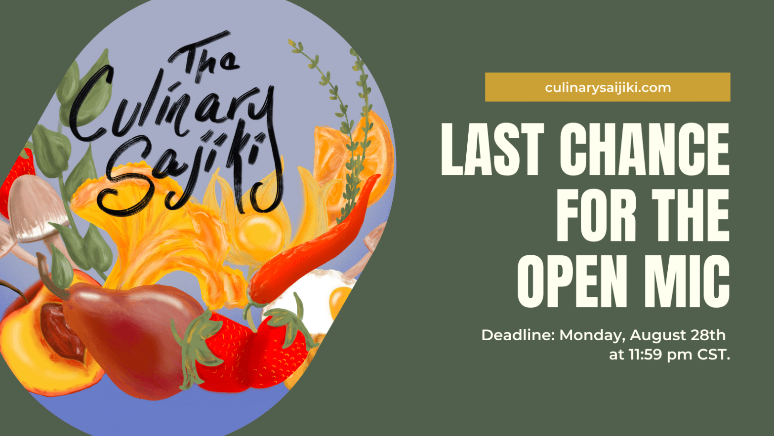 Reminder: Last Chance for the Podcast Open Mic!