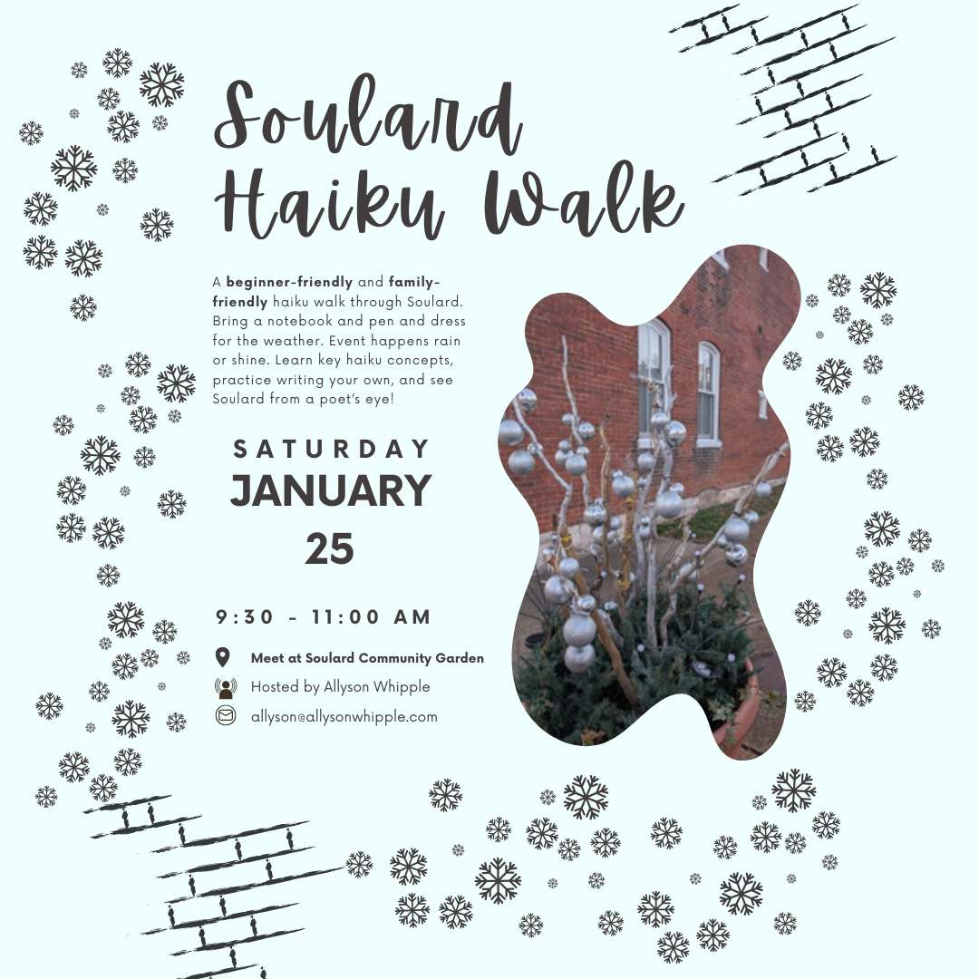 Soulard Haiku Hike on January 25th!